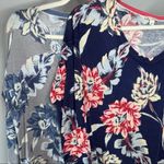 Gap Bundle of 2 Floral Lightweight V-Neck Sweaters Blue Pink Small Photo 2