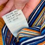 Guess  Y2k Blue Orange Striped Cropped Tee Shirt Youth XLarge Womens Small/Medium Photo 13