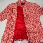 Pendleton  Orange White Abstract Full Zip Lined Jacket 12 Petite Classic Colorful Photo 6