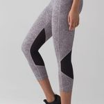 Lululemon Pace Rival Crop Legging 22”Sea Spray Alpine White Dark Chrome BlackSz6 Photo 2