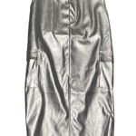 Soho Apparel Young Contemporary Silver Maxi skirt side pockets Junior L| NWT Photo 1