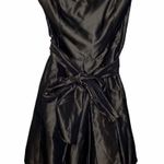 ZARA ❃ Strapless Taffeta Bow Puff Bubble Cocktail Party Mini Dress ❃ Metallic Photo 1