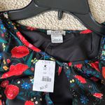 J.Crew Flutter Sleeve Floral Dress Red Black Photo 7