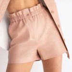 Wilfred By Aritzia Speechless‎ High Waisted Tuscany Rose Vegan Leather Shorts 2 Pink Photo 0
