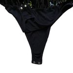Free People Intimately  Black Floral Velvet Bodysuit, Sz S Photo 14