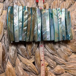 Blue and Green Mother of Pearl Abalone Stretch Bracelet Photo 5