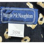 VTG Maggie McNaughton Womens Open Front Jacket 20W Black Floral Mixed Print Boho Photo 7