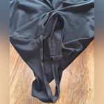 PINK - Victoria's Secret Black Long Sleeve Thong Bodysuit Photo 4