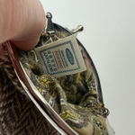 Old Navy Y2k Brown Beige Chevron Zig Zag Coin Pouch Keychain Travel Photo 4