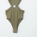 Princess Polly  Green Cutout Sleeveless Ribbed Oriana Bodysuit Womens‎ Size 4 Photo 5