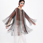 ZARA  Multicolor Knit Fringe Garment Photo 1