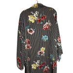 Umgee XL / 1X Sheer Floral Striped Long Kimono Duster Open Front Casual Photo 7