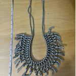 VTG Western Fringe Beaded Festival Necklaces Gray & Purple Suede Beaded Rodeo Photo 2