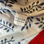 White Waves Top Women Small Medium Oversized Lace Trim Split V Neck Tie Up NEW Photo 8