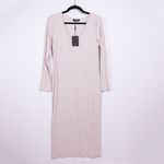 NEW Naadam Rib Knit Stretch Movement V Neck Midi Dress Shell XL Photo 0