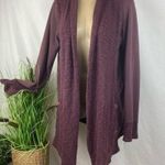 Anthropologie Saturday Sunday Plum Purple Knit Open Front Cardigan Sweater S Photo 2