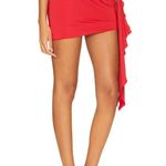 Lovers + Friends  Cordelia Mini Skirt in Red & Pink Small New Womens Flower Photo 1