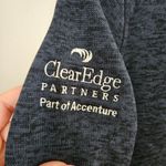 Lands' End Jacket Quarter Zip Pullover Sweatshirt Navy Blue Embroidered Casual Photo 6