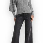 EXPRESS  Embellished V-Neck Balloon Sleeve Cardigan in Grey Size XS Photo 0