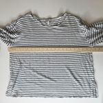 Joie 100% Linen Striped Tie Cuff Top Medium Coastal Nautical Lightweight Resort Photo 7