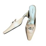 Merona Vintage Y2K Tan Camel Leather Pointed Heel Bow Kitten 10 Photo 2