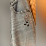 EXPRESS Super High Waisted Embellished Ripped Ankle Leggings Jeans Size 2 Short Photo 12