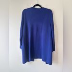 Talbots  Women’s Long Blue Cardigan Sweater Jacket Merino‎ Wool Large Petite Photo 6