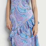 Sam Edelman  Blue Summer Paisley Midi Dress‎ Size 6 Photo 0