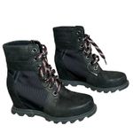Sorel Joan of Arctic Wedge III Lexie Bootie Women 9 Black Jet Leather Waterproof Photo 5