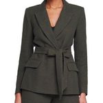L'Agence NWT Jordana Wrap Belted Blazer Army Green S Photo 0