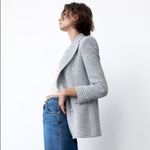 ZARA TWEED TEXTURED DOUBLE BREASTED BLAZER SHOULDER PADS METAL BUTTONS NEW Photo 3