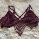 EXPRESS NWT  one eleven maroon lace bralette Photo 0