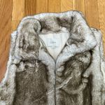 Loft  Woman’s Faux Fur Vest with Stand Collar Size Small Brown Photo 6