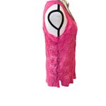 Miss Me Y2K VTG. PINK LACE CROCHET SHEER BEADED TOP BLOUSE MEDIUM Photo 5