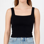 Amisu  Black Crop Top Photo 0
