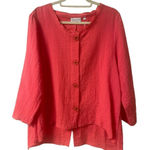 Habitat  blouse dark pink button front sz Large Photo 0
