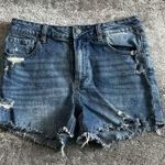 Paige  Jean Shorts Womens 28 Sarah Longline Blue Denim Distressed Photo 0