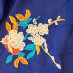 Anthropology Brand Lunar Moon Embroidered Blue Tunic Top Size L Photo 4