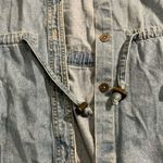 Denim & Co button up cinch waist vintage denim jacket Blue Size L Photo 4
