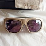 3.1 Phillip Lim "RYDER" tall arm violet tinted lens hybrid aviator sunglasses Photo 2