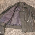 Gray Leather Jacket Size XS Photo 3