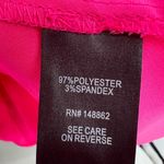 Torrid  5 hot pink blouse popover v-neck silky plus office going out colorful 5X Photo 5