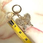 Gold tone butterfly rhinestone hang tag/keychain Photo 3