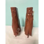 Liliana Brown Faux Leather Pointy Toe Boots Heel Womens Size 5.5 Photo 3