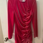Juicy Couture  Women's Red Velour Ruched Mini Dress Size M Photo 0