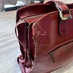 Texier Leather Satchel Shoulder Bag Work School Travel Vintage Redish Brown Red Photo 1