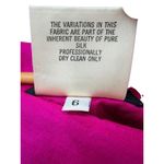 Vtg Abrizzi 100% Pure Silk Dress Pink Asymmetrical Neck Puff Sleeve Belted 6 Photo 3