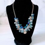 Ocean Beaded Elegant Blue and Silver Necklace Photo 0