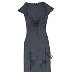 Tiger Mist - Tie front Cap Sleeve Maxi Dress in Black Photo 1