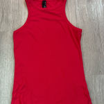 Bobi  Red Ribbed High Neck Tank Top | Revolve | Size Small Photo 0